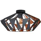 EGLO Carlton ceiling light, 47 cm, black/copper