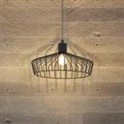 EGLO Winkworth hanging light, cage lampshade, 1-bulb