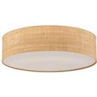 Eko-Light Leano ceiling light beige round rattan