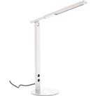 Fabas Luce Ideal LED desk lamp with a dimmer, white