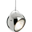 Fabbian Beluga Steel chrome hanging light, 14 cm