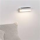 FARO BARCELONA Well LED wall lamp, USB + wireless charger, white