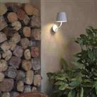 FARO BARCELONA Toc LED outdoor wall light, aluminium, white