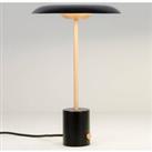 FARO BARCELONA Hoshi LED table lamp with dimmer, black and copper
