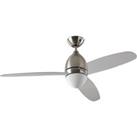 Lindby Piara ceiling fan with light, clear