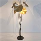Hollnder Controversia LED floor lamp, gold lampshade