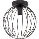 HELAM Cumera ceiling lamp with open cage shade, 30cm