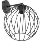 HELAM Cumera wall light in black with cage shade