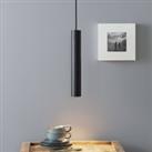 Ideallux Look LED pendant light, narrow shape, black