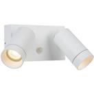 Lucide Outdoor wall spotlight Taylor Sensor, 2-bulb white