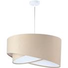 Maco Design Vivien hanging light, two-coloured, cream/white