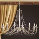 ORION Beautifully curved chandelier Antonina, 15-light