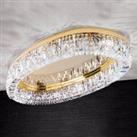 ORION Oval premium ceiling light Ring with crystals