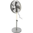 Starluna Gergo pedestal fan, rubber wood, grey