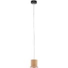 SOLLUX LIGHTING Head hanging light with socket made of light wood