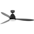 Beacon Lighting Beacon ceiling fan with light Whitehaven, black, quiet