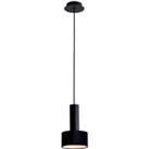 Viokef Arietta pendant light, velvet lampshade, black