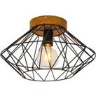 Viokef Vega ceiling lamp with a cage lampshade