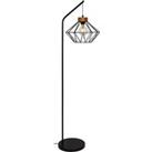 Viokef Vega floor lamp with a cage lampshade
