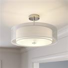 Lindby Pikka ceiling light with a white lampshade