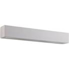 Lindby wall lamp Tjada, 51 cm, white, plaster, G9, paintable