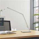 Lucande Aluminium LED desk lamp Nicano with dimmer