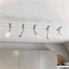 Lindby Rope cable lighting system with spotlights, 5-bulb