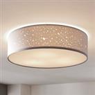 Lindby Ceiling lamp Umma, flush with ceiling, grey