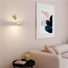 Lucande Hayley LED wall lamp with hanging ball, gold