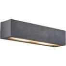 Lindby wall lamp Nellie, grey, concrete, 35.3 cm wide