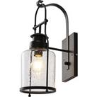 Lindby Rozalie wall light, lantern, black