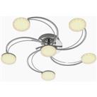 Lindby Rouven LED ceiling light, spiral, 6-bulb
