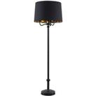 Lindby Christer floor lamp, black, 160 cm
