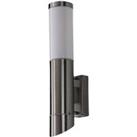 Lindby Frederik Outside Wall Light Stainless Steel