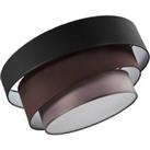 Lindby Attractive ceiling lamp Melia, black and brown