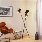 Lucande Coleris floor lamp, 3-bulb, textile