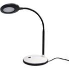 Lindby LED desk lamp Ivan in light grey and black