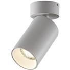 Arcchio spotlight Brinja, round, white, 1-bulb, GU10, aluminium