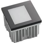 Arcchio LED recessed wall lamp Zamo, glass cover, black