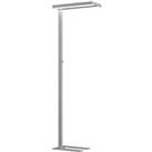 Arcchio LED floor lamp Logan Basic, silver, 6,000 lm, dimmable