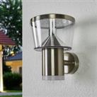 Lindby Antje stainless steel LED outdoor wall lamp