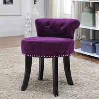 Velvet Upholstery Round Accent Chair Dressing Stool