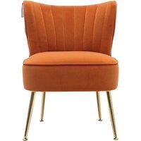 Velvet Cocktail Chairs Accent Chairs with Gold Legs