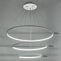 Modern Led Pendant 3 Acrylic Ring Chandelier