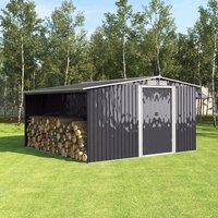 48/ 68 / 88/ 108ft Steel Garden Storage Bike Shed with Gable Roof Top Air Circulation Design