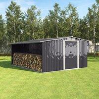 48/ 68 / 88/ 108ft Steel Garden Storage Bike Shed with Gable Roof Top Air Circulation Design