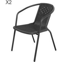 2 Seater Outdoor Table Square Tempered Glass Table and Garden Chairs