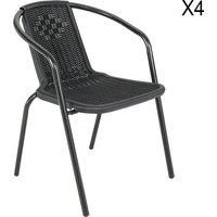 2 Seater Outdoor Table Square Tempered Glass Table and Garden Chairs