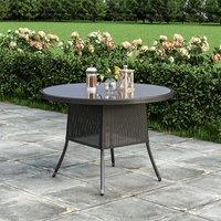 Round/Square Rattan Garden Table & Parasol Hole