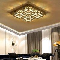 68 W Square LED Ceiling Light with Crystal Dimmable Warm Light